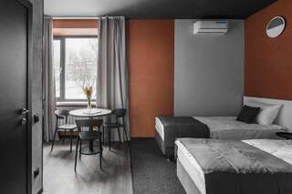Отель GREENFEEL Vladimir Владимир Студия с одной двухспальной кроватью или двумя раздельными кроватями и мини-кухней-7